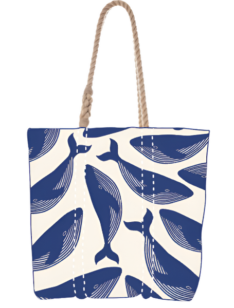 Sea Bags x Kate Nelligan Whales Medium Tote