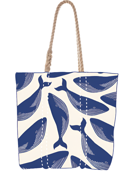 Sea Bags x Kate Nelligan Whales Medium Tote