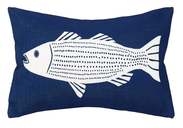 Indoor Outdoor Single Striper Small Lumbar Pillow