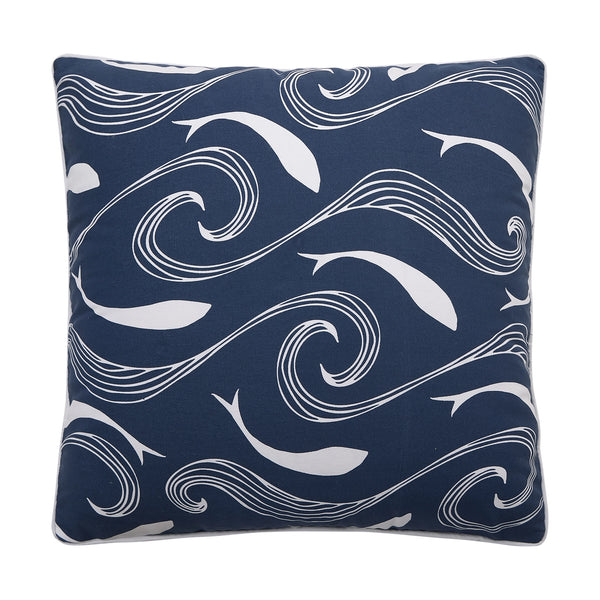 Swirling Fish Indoor Outdoor Pillow