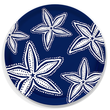 Starfish Round Wooden Tray