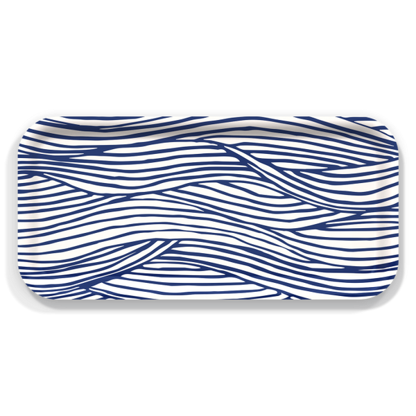 Waves Small Wooden Tray