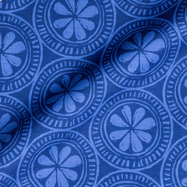 Medallion Shades of Blue - Performance Fabric