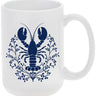 Damask Lobster Ceramic Mug