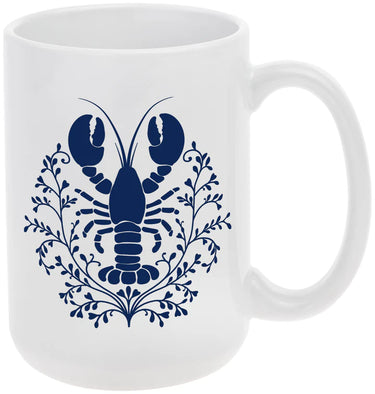 Damask Lobster Ceramic Mug