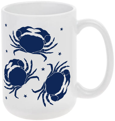 Navy Crab Ceramic Mug
