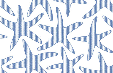 Seersucker Starfish Vinyl Placemat