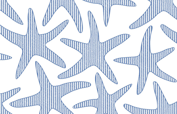 Seersucker Starfish Vinyl Placemat