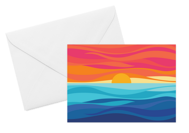 Sunset Sea Card