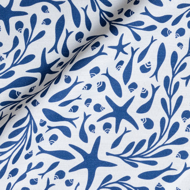 Tidepool Navy on White - Performance Fabric
