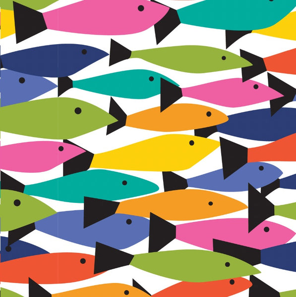 Rainbow Fish Kate Nelligan Design Cotton Fabric by the Yard