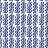 Seaweed in Blue on White Kate Nelligan Design Cotton Fabric by the Yard