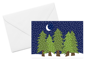 Midnight Snow Card