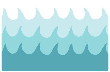 Waves Blue Shades Vinyl Placemat