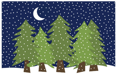 Midnight Snow Vinyl Placemat