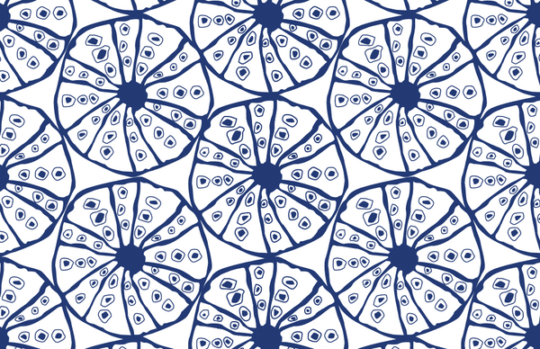 Navy Urchin Vinyl Placemat