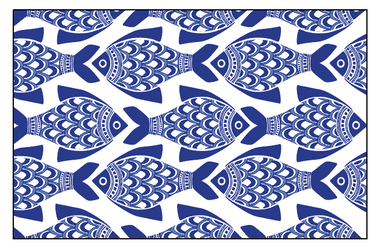 Porcelain Fish Vinyl Placemat