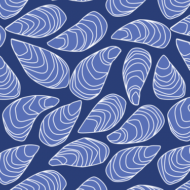 Blue Mussel Vinyl Placemat