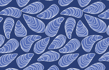 Blue Mussel Vinyl Placemat