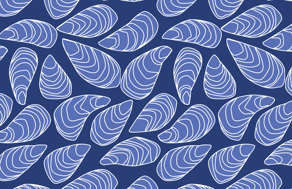 Blue Mussel Vinyl Placemat