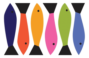 Rainbow Fish B Vinyl Placemat