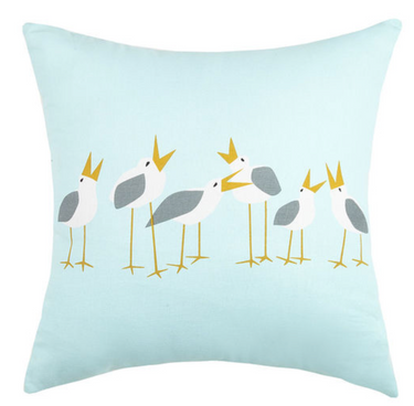 Seagull Cotton Linen Pillow
