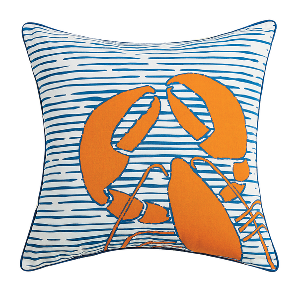 Waterline Lobster Canvas Pillow