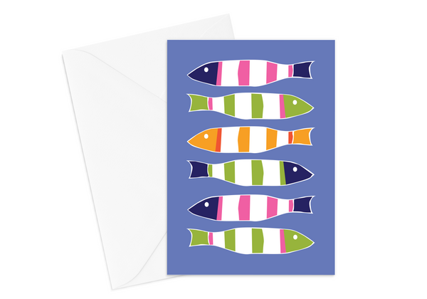 Blue Picket Fish Card