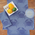 Blue Star Crab Jacquard Woven Table Runner