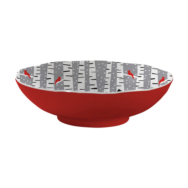 Cardinal & Birch Serving Bowl