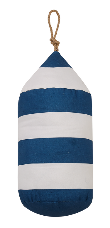 Buoy Shaped Pillow Navy & White