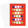 Orange Picket Fish Card