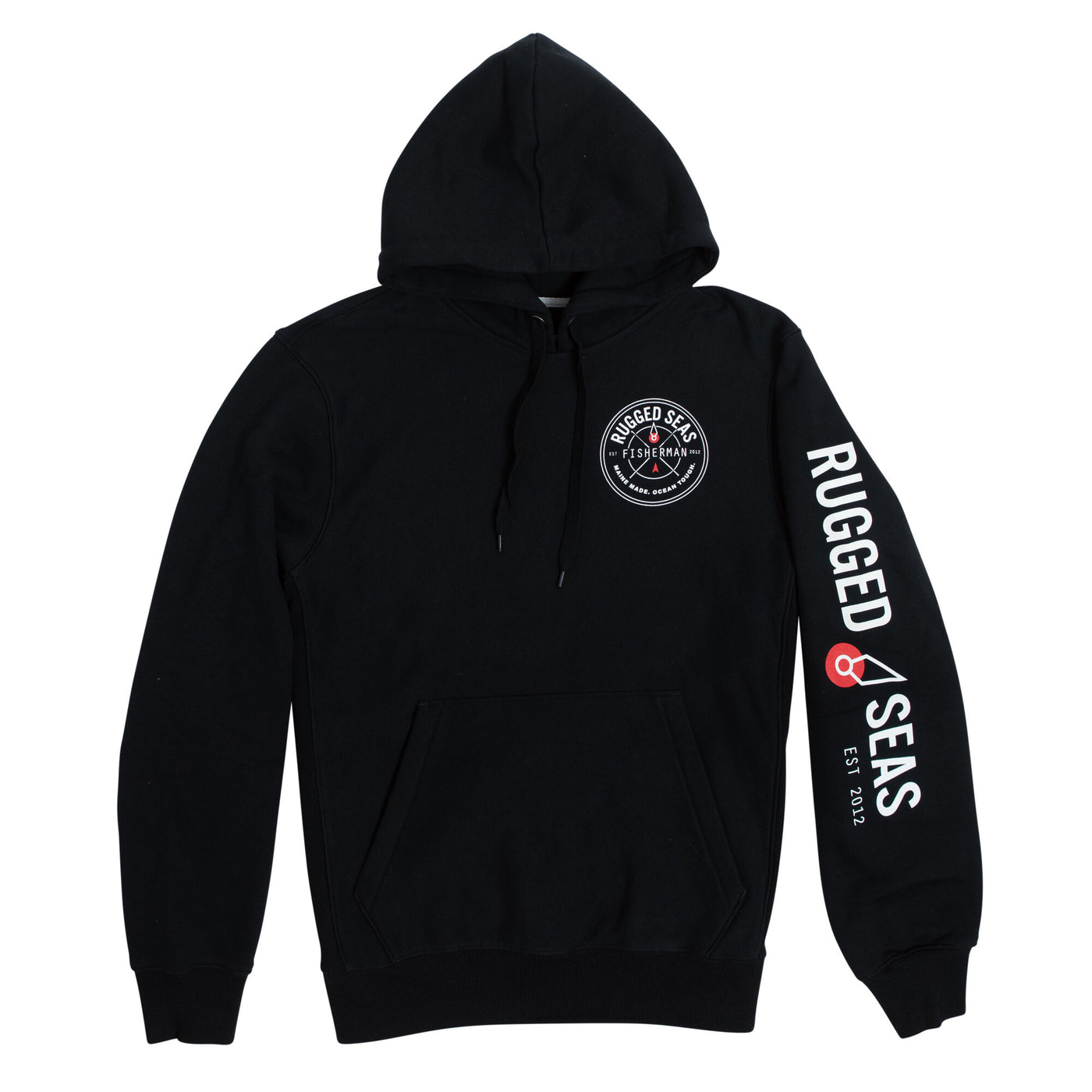 Rugged Seas Black Hoodie