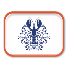 Lobster Damask Wooden Trays