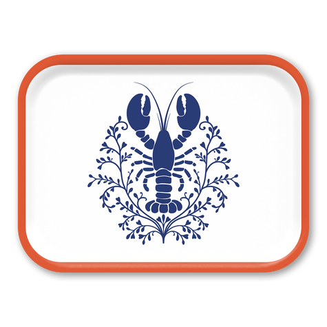 Lobster Damask Wooden Trays