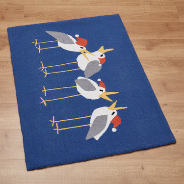 Caroling Seagulls Hook Rug