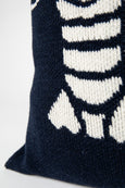 Lobster Square Knit Pillow Natural & Navy
