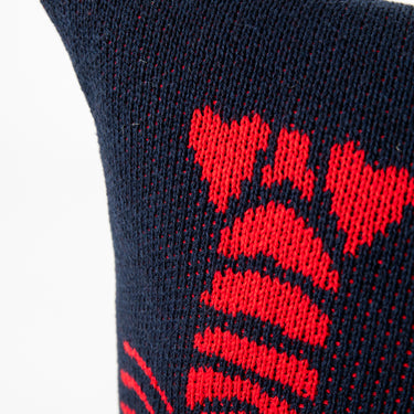 Lobster Knit Lumbar Pillow Navy & Red