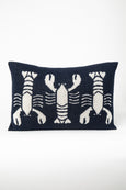 Lobster Knit Lumbar Pillow Natural & Navy