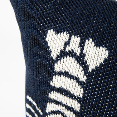 Lobster Knit Lumbar Pillow Natural & Navy