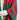 Lobster Knit Wide Wrap in Green & Red