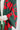 Lobster Knit Wide Wrap in Green & Red