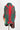 Lobster Knit Wide Wrap in Green & Red