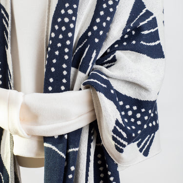Striper Knit Wide Wrap