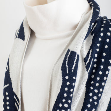Striper Knit Wide Wrap