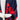 Lobster Knit Wide Wrap in Red & Navy