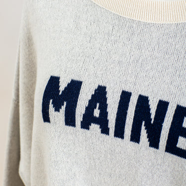 Maine Flag Relaxed Crew Neck Sweater