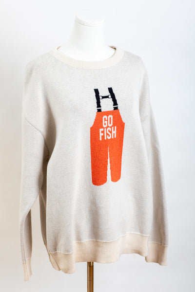 Go Fish Oversized Crewneck Sweater
