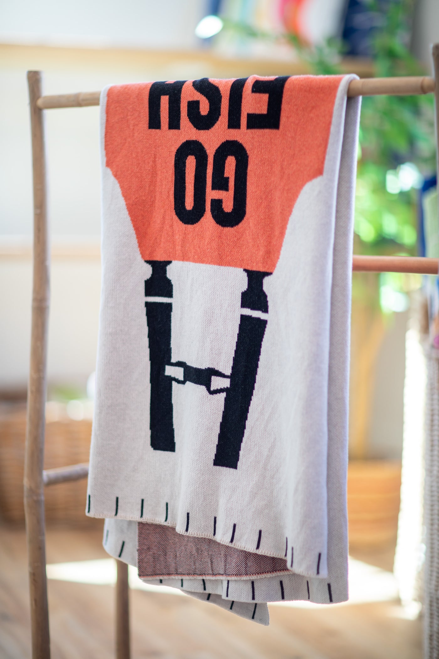 Go Fish Knit Throw Blanket