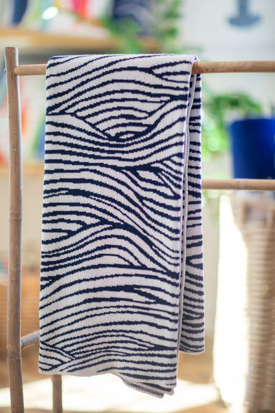 Waves Knit Throw Blanket